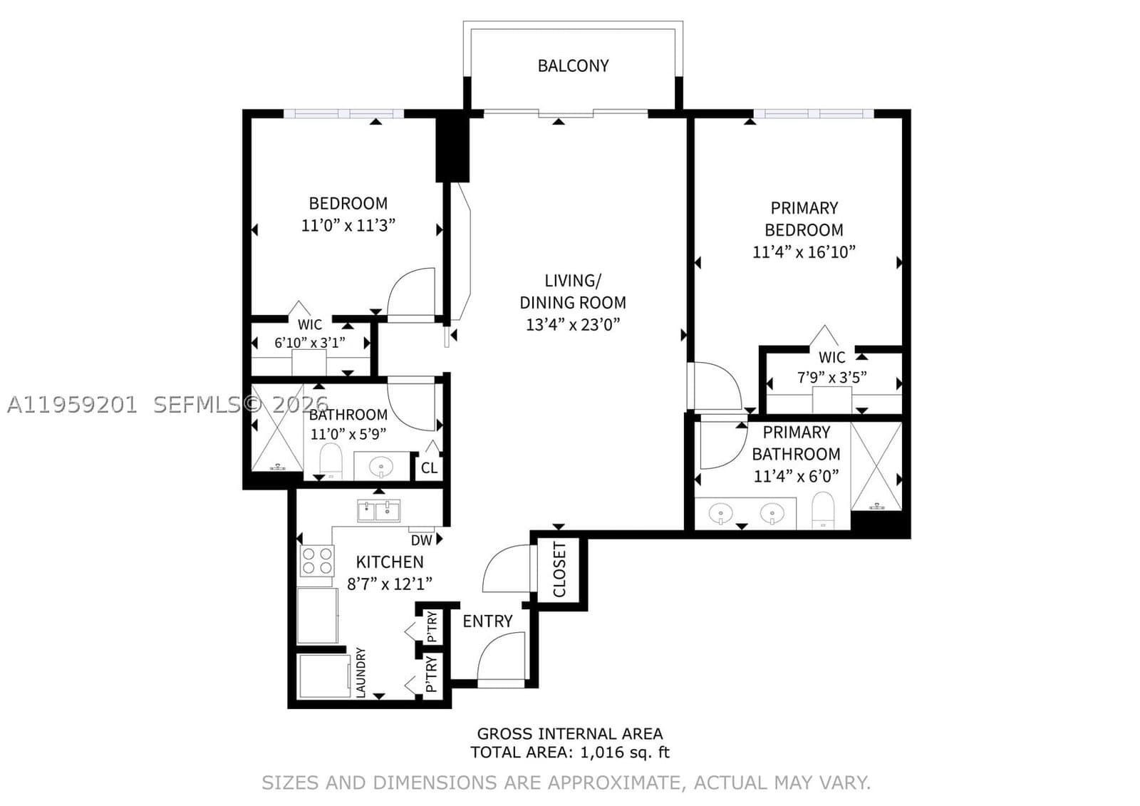 2-bedroom Condo — 31 5th St #2408, Miami, FL 33131