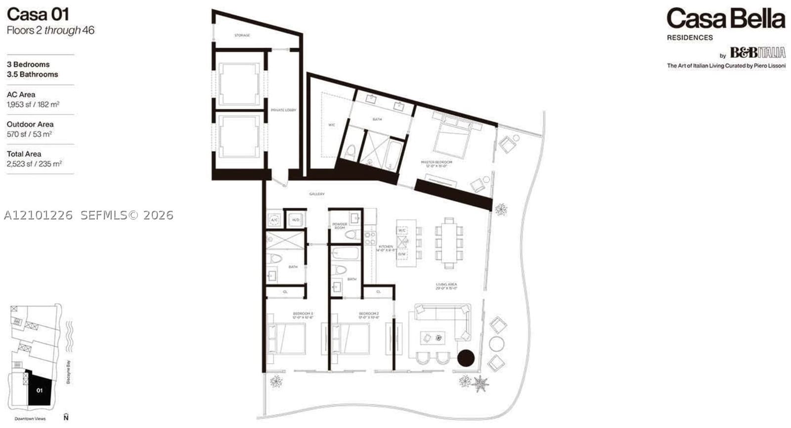 3+1 Condo — 1400 Biscayne Blvd #3001, Miami, FL 33132