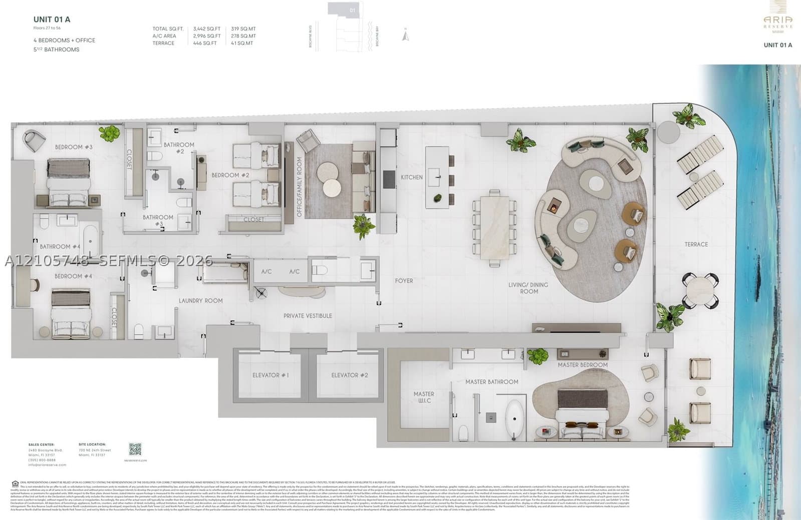 4+1 Condo — 725 24 #5401, Miami, FL 33137