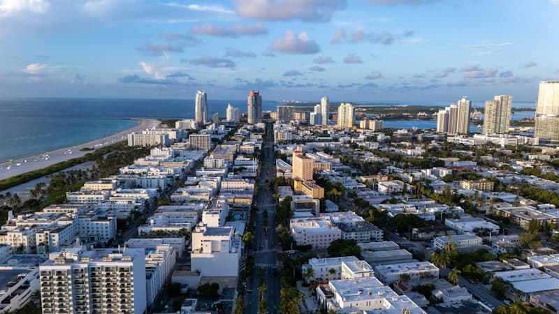 Miami Beach, Miami havadan görünüm