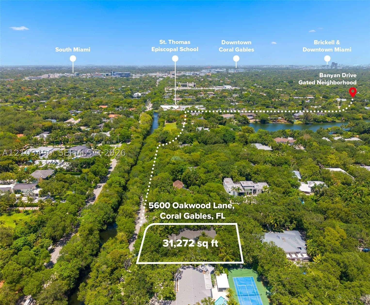 4-bedroom Single-Family Home — 5600 Oakwood Ln, Coral Gables, FL 33156